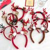 Christmas Decoration Antlers Headband Elk Hair Hoop Deer Horn Hair Band Christmas Headband Kid