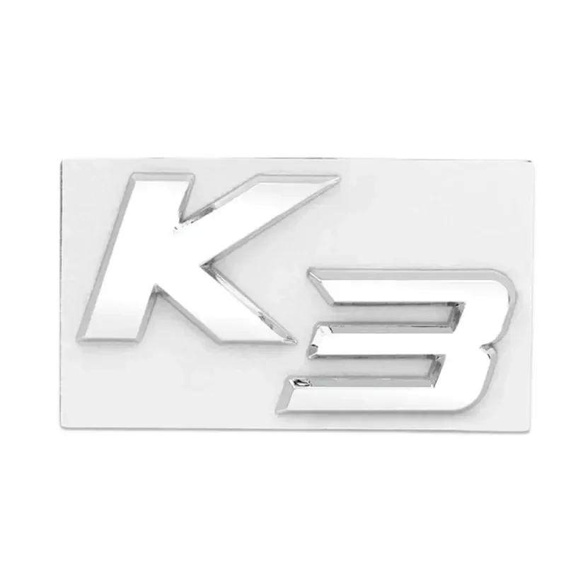 BBDO3 3D Metal Chrome Black K2 K3 K4 K5 KX7 Letters Logo Rear Boot Trunk Emblem Badge Sticker for Kia Car Styling Accessories