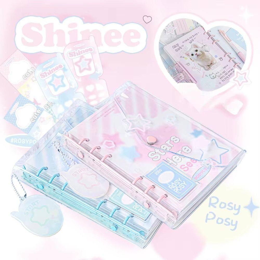 Милый мультфильм звезда дневник книга ручной счет кнопка блокнот полноцветный блокнот планировщик