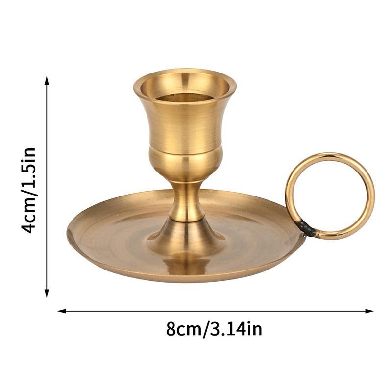Desktop Candlestick Adornment Candle Holder Metal Candle Holder With Handle Centerpiece Dining Table Wedding Festive Decoration