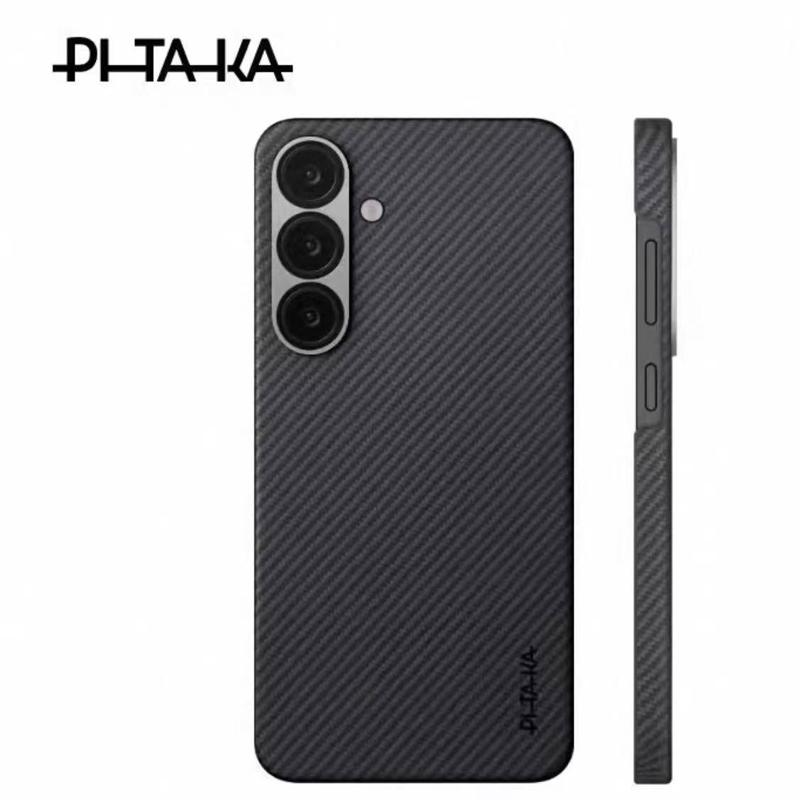 PITAKA Чехол из углеродного волокна для Samsung S25 Чехол-задняя крышка из кевлара с поддержкой беспроводной зарядки для SAMSUNG S25