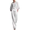 2026 Spring/Summer Women's Beach Vacation Cotton and Linen Top & Pants Set