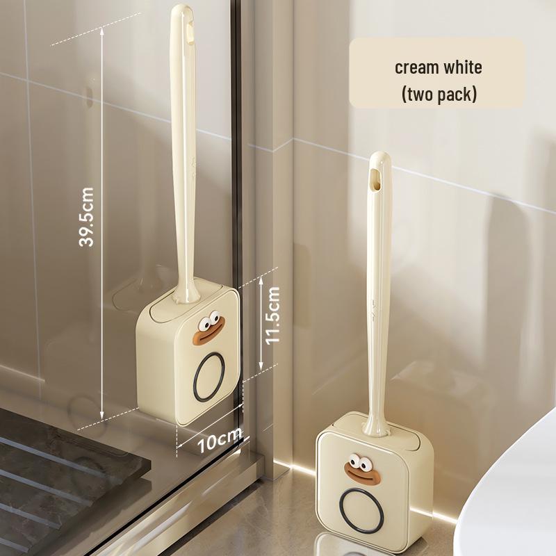 Luxury Wall-Mounted Silicone Toilet Brush Set - No Dead Angle Design