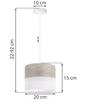 Single hanging lamp, bleached OAK veneer lampshade, 20CM