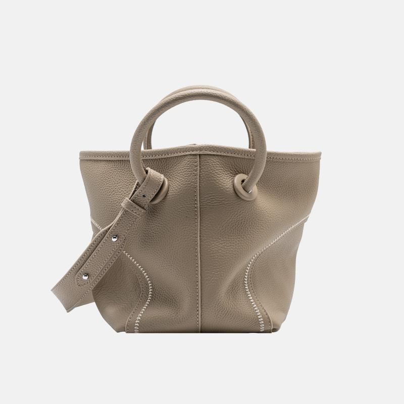 Первый слой из коровьей кожи Niche Commuter Cowhide, сумка-ведро на одно плечо, переносная корзина для овощей, мягкая кожаная сумка, женская универсальная