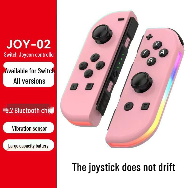 Цветные RGB-контроллеры Joy-Con для Nintendo Switch (левый и правый) с функцией пробуждения, Bluetooth 5.2, вибрацией и управлением движением.