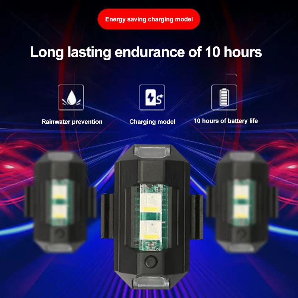 7 цветов стробоскоп для мотоцикла, велосипеда, дрона, самолета, светодиодные предупредительные огни для предотвращения столкновений, указатель поворота, задний фонарь, индикаторная лампа, ночной мигающий свет