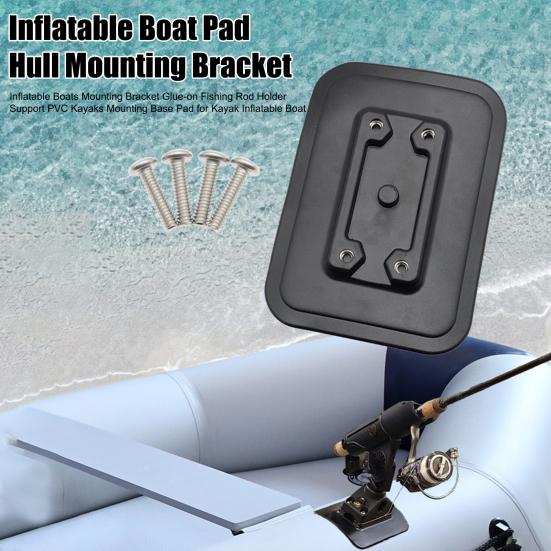 Inflatable Boats Mounting Bracket Glue-on Fishing Rod Holder Support PVC Kayaks Mounting Base Pad for Kayak Inflatable Boat