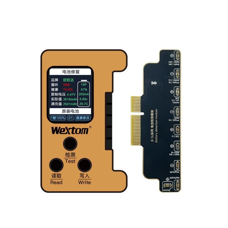 Wextom Tag-on External Battery Repair Flex Cable Programmer for IPhone 11-15 Pro Max Battery Read Write Repair Tool