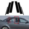 6Pcs Car Pillar Posts Door Window Decoration Trim Panel Decal Cover Stickers for Mitsubishi Lancer Sedan 2008-2015 2016 2017