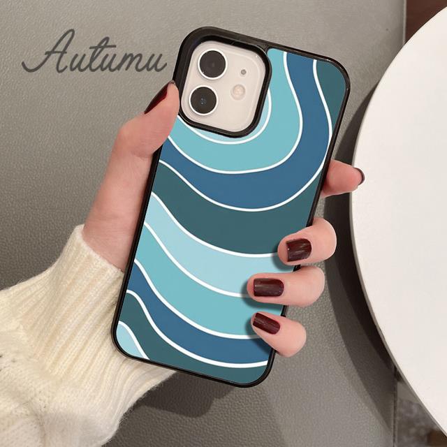 Чехол для телефона с завитками для iPhone 11 12 13 14 Pro Max mini X XR XS SE 2020 5 6S 7 8 Plus Samsung Galaxy S21 S22 Cover shell