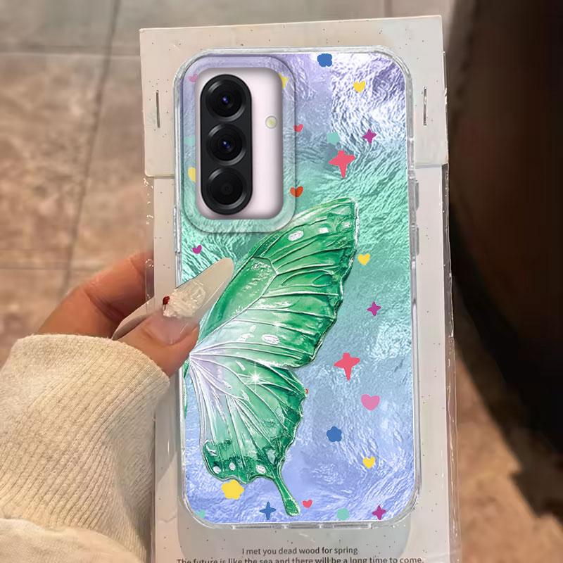 Case For Samsung Galaxy A56 A36 A16 A25 A35 A26 S25 S24 Plus Ultra FE 5G Phone Cover Butterfly Gradient For Samsung A55 Soft Bag
