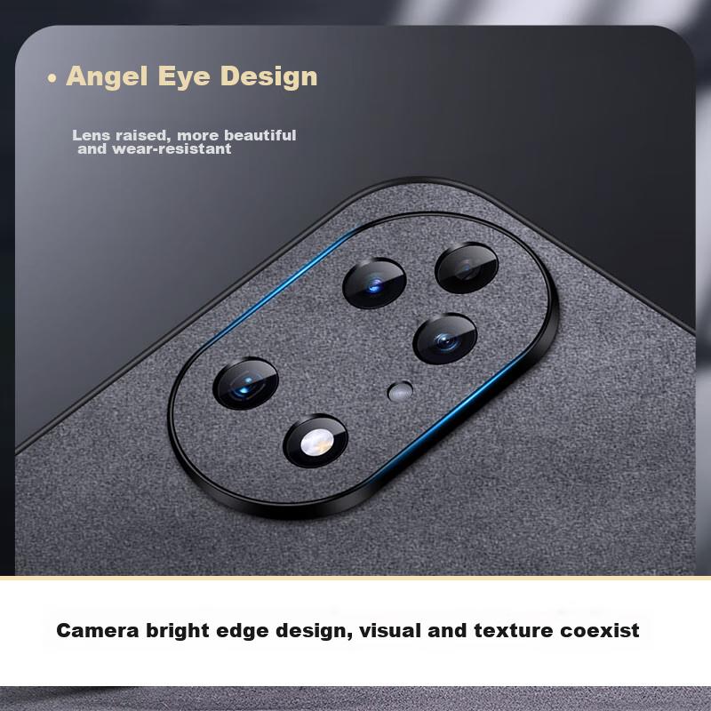 Huawei P50 Phone Case, Huawei P50E Protective Cover, Shockproof Lens Full Protection Soft, Silicone Outer Case, Simple WoAnd Leather Case, Black