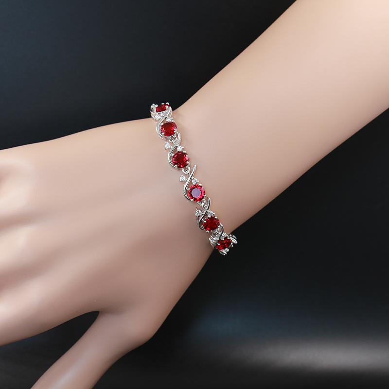 Женский браслет из циркона с цветами свежей сливы, креативный, универсальный, многоцветный