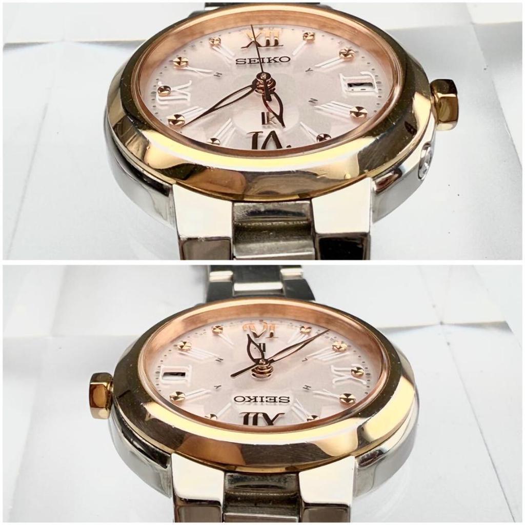 [USED] Working Seiko Lukia Watch, Radio-controlled Solar, Date, Pink Dial
