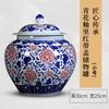 Керамическая эмалированная банка для чая Jingdezhen с крышкой, в античном стиле, герметичная, для хранения чая Пуэр, бытовая кухонная емкость