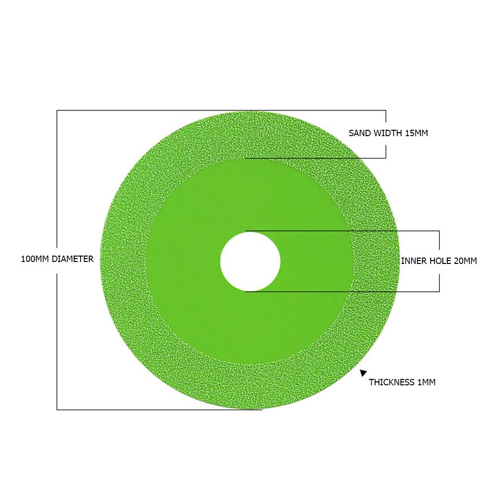 100 мм режущий диск для стекла, алмазный мраморный пильный диск, керамическая плитка, нефрит, специальное полировальное режущее лезвие, острый шлифовальный диск для пайки