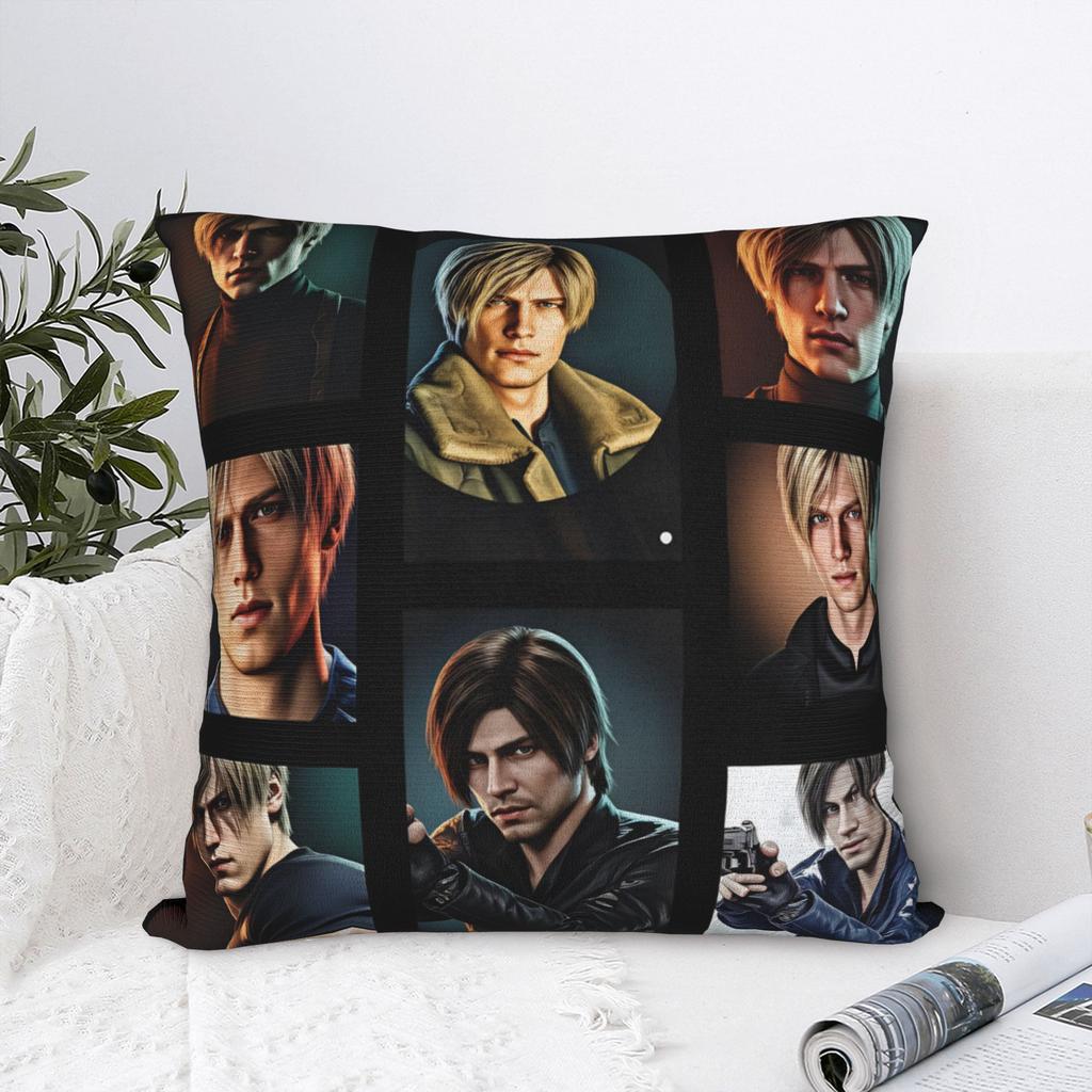Leon Kennedy Pillow Cover Comfy Cushion Cover Morden Pillow Case For Sofa Car Home Decor