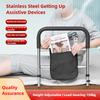 Stainless Steel Bedside Armrest Elderly Person Getting Up Assistive Device Household Safety Fall Prevention Frame Handrail
