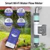 Wi-Fi Water Flow Meter for Garden Hose Smart Water Meter with 4 Flow Modes Real-Time Flow Tracking