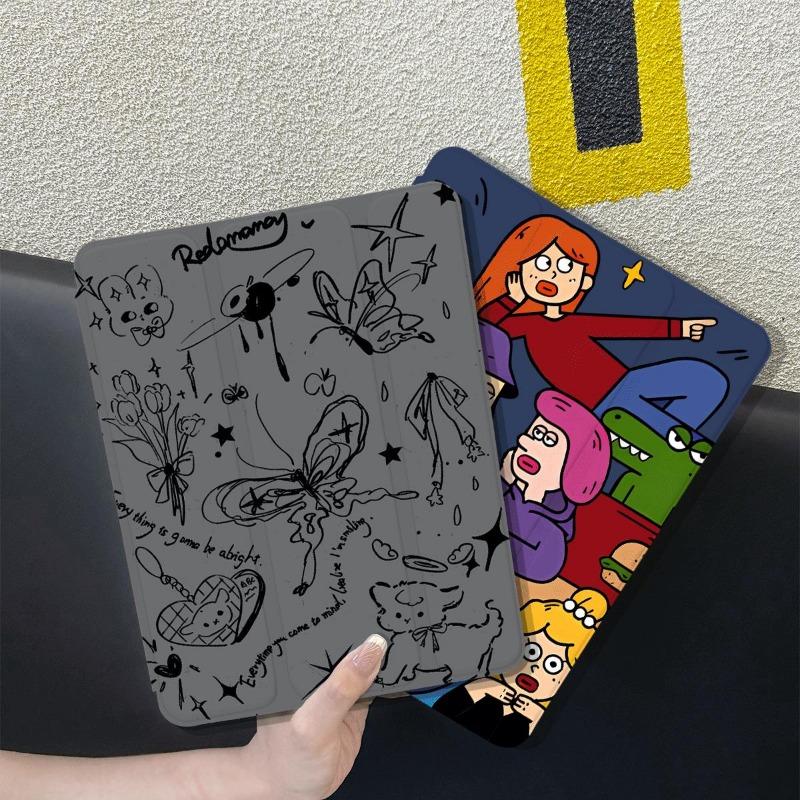 Черный фон Бабочка Граффити Чехол-подставка для iPad Air 5-го 4-го 10.9 Pro 11 2-го 3-го 4-го iPad 10.2 9-го 8-го 7-го