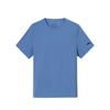 Comfortable Simple Solid Color Round Neck Pullover Breathable Sports Short Sleeve T-Shirt Men Tops Navy-Blue 952527115-2