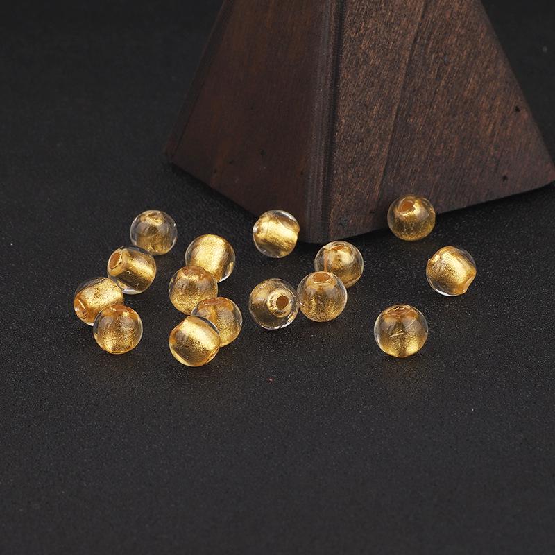 Бусины из лэмпворка с золотой фольгой для пепла от благовоний, разделители для браслетов для DIY, аксессуары и стопорные бусины