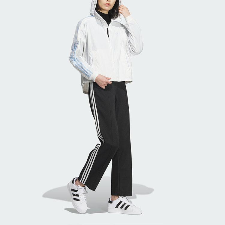 adidas Женская ветровка с капюшоном Originals Adibreak с боковыми кнопками-защелками Ярко-белый JI7474