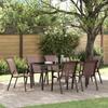 VidaXL Stackable Garden Chairs 6 Pcs Brown Textilene Fabric 318785