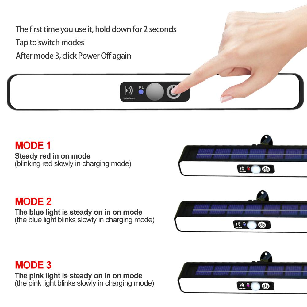 36 светодиодных уличных солнечных ламп с датчиком движения, 3 режима, водонепроницаемые лампы для сада, гаража, дорожки