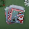 100 шт. Рождественские подарочные пакеты для конфет и печенья Пластиковые самоклеящиеся пакеты для упаковки закусок и печенья Украшения для рождественской вечеринки