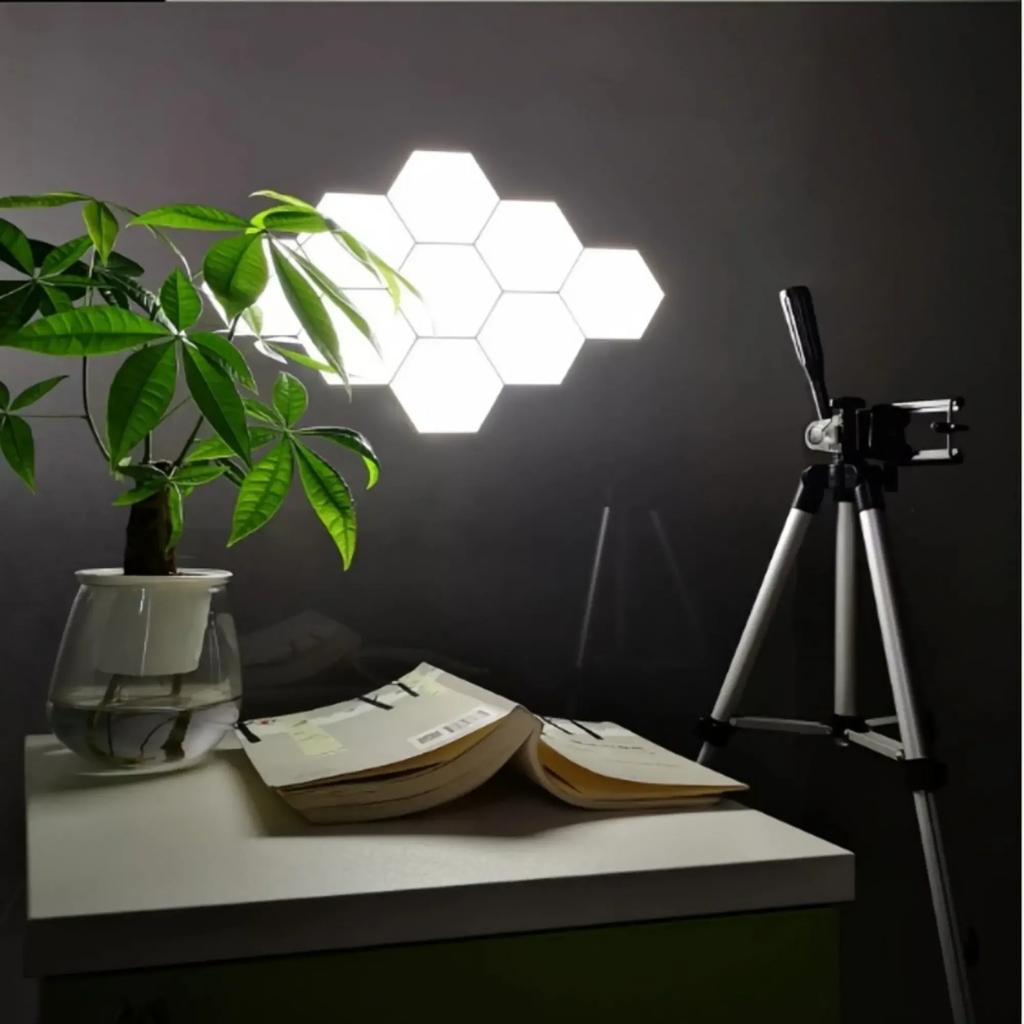 Hexagonal Touch LED Wall Light - Neutral White Night Light Energy-Saving 6-Pack