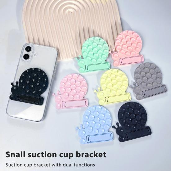 Держатель для мобильного телефона в форме улитки, присоска, подставка для телефона, силиконовая складная силиконовая подставка для вождения, фитнеса, приготовления пищи, душа