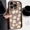 Силиконовый чехол для телефона с цветком ромашки для iPhone 13 Чехол iPhone 11 12 14 15 16 Pro Max XR X XS 7 8 Plus SE 2 3 Мягкий противоударный чехол