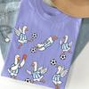 Comfort Colors Soccer Goose Shirt, Playing Geese Tee, Funny Animal Pattern Graphic, Giftful Shirt, Cute Style, Gift for Her.