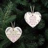 Wooden Hanging Heart Plaque Friendship Colleagues Family Pendant Christmas Tree Ornament for Home Decor