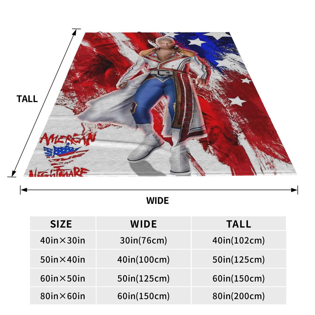 Cody Rhodes Wrestling Super Warm Blanket Kids Plush Throw Blanket Comfortable Couch Chair Flannel Bedspread Sofa Bed Cover