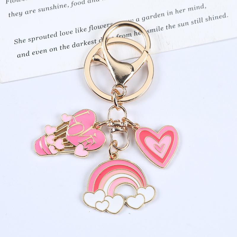 Женские и женские брелоки для ключей, держатели, украшения ко Дню святого Валентина, модные сумки в форме сердца, подвески, подарочные аксессуары