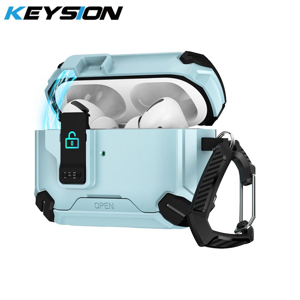 KEYSION Магнитный автоматический переключатель Чехол для наушников для Airpods Pro 3 Pro 2 Ударопрочный Подставка для телефона Чехол для наушников для AirPods 4 3 2 1