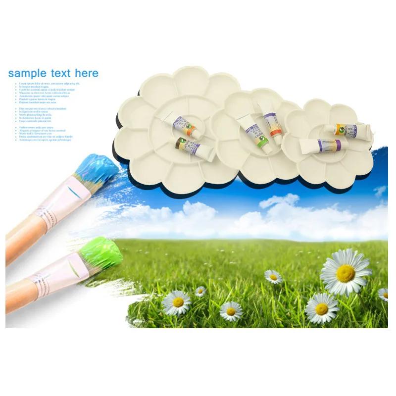 4 Size Plastic Palette Art Alternatives Paint Tray Artist Watercolor Supplies for Acrylic Oil Propylene Gouache Craft DIY