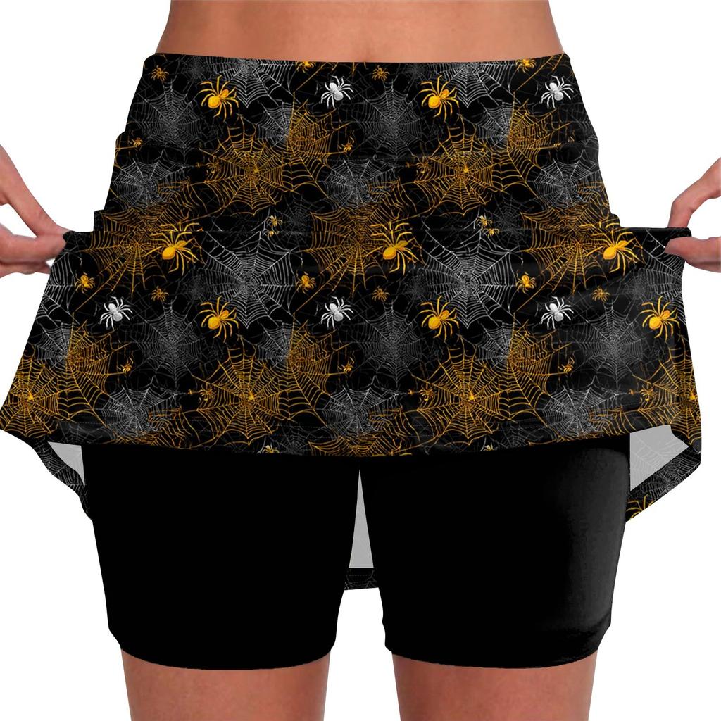 Эластичные брюки-кюлоты для йоги для женщин, спортивные шорты с принтом, легкие узкие бегуны с высокой талией