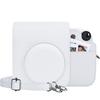 kinokoo Instax Mini 12 Case, Fujifilm Instax Mini 12 Camera Case with Magnetic Closure and Shoulder Strap (White)