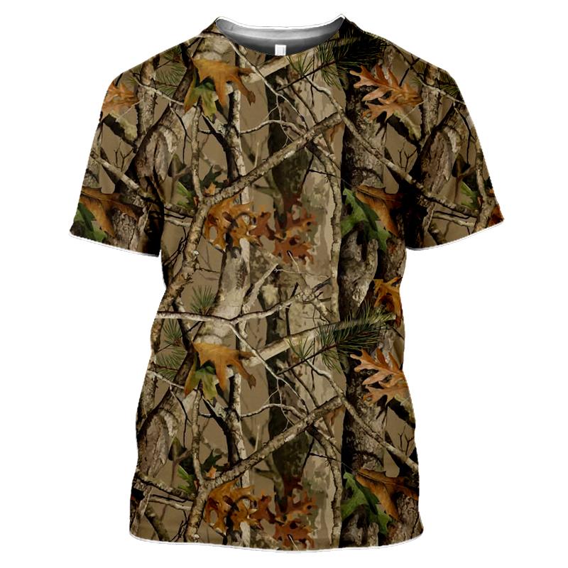 Summer Hunting Camouflage t shirt for men Casual Outdoors Printed Tees Selling Leisure round neck Short Sleeve Oversized Tops