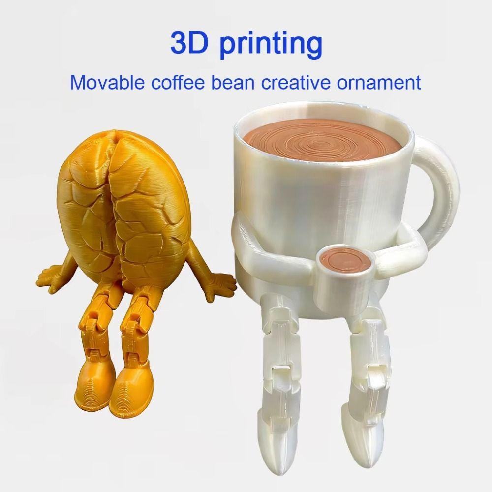 Mocha pot Coffee cup Ornament 3D Printing Home Decorations Coffee Bean Ornaments Coffee Shop