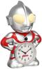 Seiko Clock JF336A Ultraman Alarm Clock with Talking X X 12 Cm Character-Shaped Alarm, Analog, Silver, 23.7 16.7