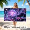 Music General Theme Beach Towel Personalized Custom Name & Text Soft Quick Dry Beach Towel for Swimming Travel