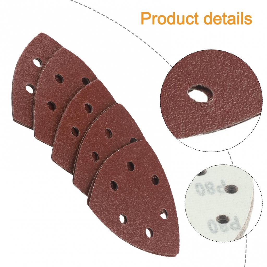 Высококачественные абразивные инструменты 20 шт. треугольных шлифовальных дисков 90 мм (6 отверстий)