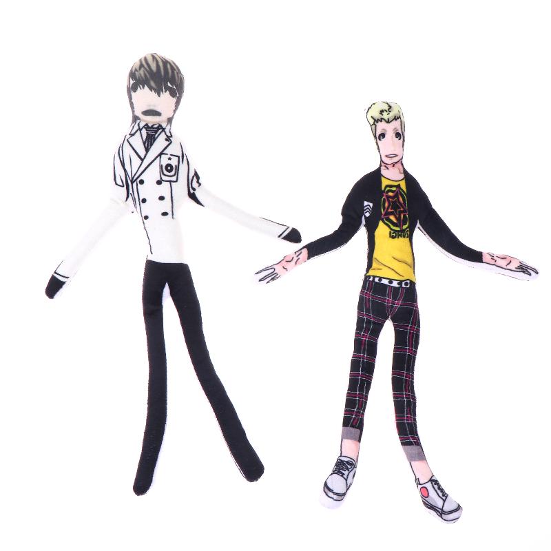 Game Persona Cosplay Doll Amamiya Ren Ryuji Sakamoto Akechi Goro Cosplay Plush Cotton Doll Twistable Shape Stuffed Doll Toy Gift