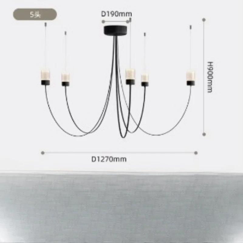 Nordic Gravity Chandelier Современная светодиодная подвесная лампа для гостиной, для вестибюля, лестницы, лофта, креативной столовой
