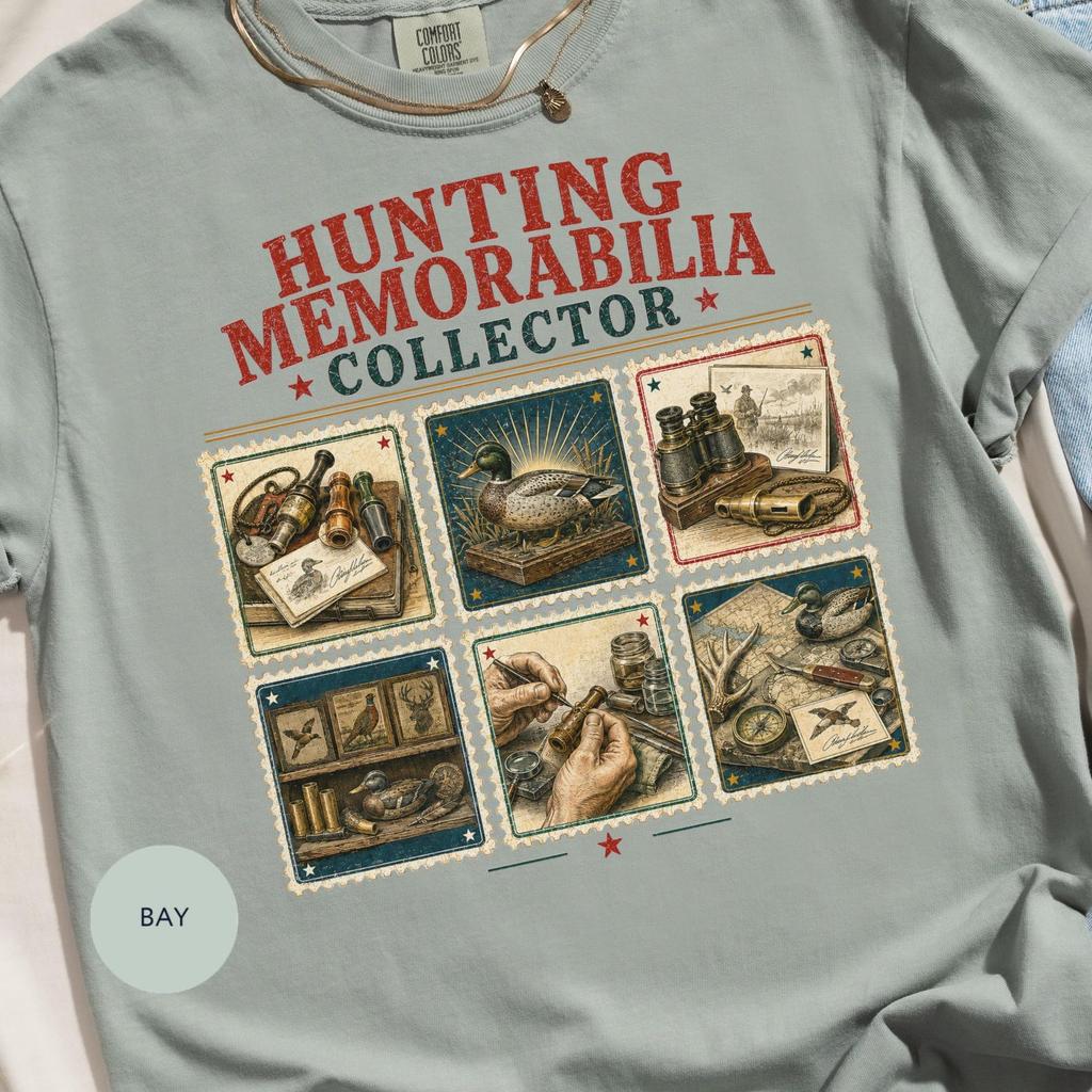 Hunting Memorabilia Collector T-Shirt, Vintage Graphic Tee for Outdoor Enthusiasts